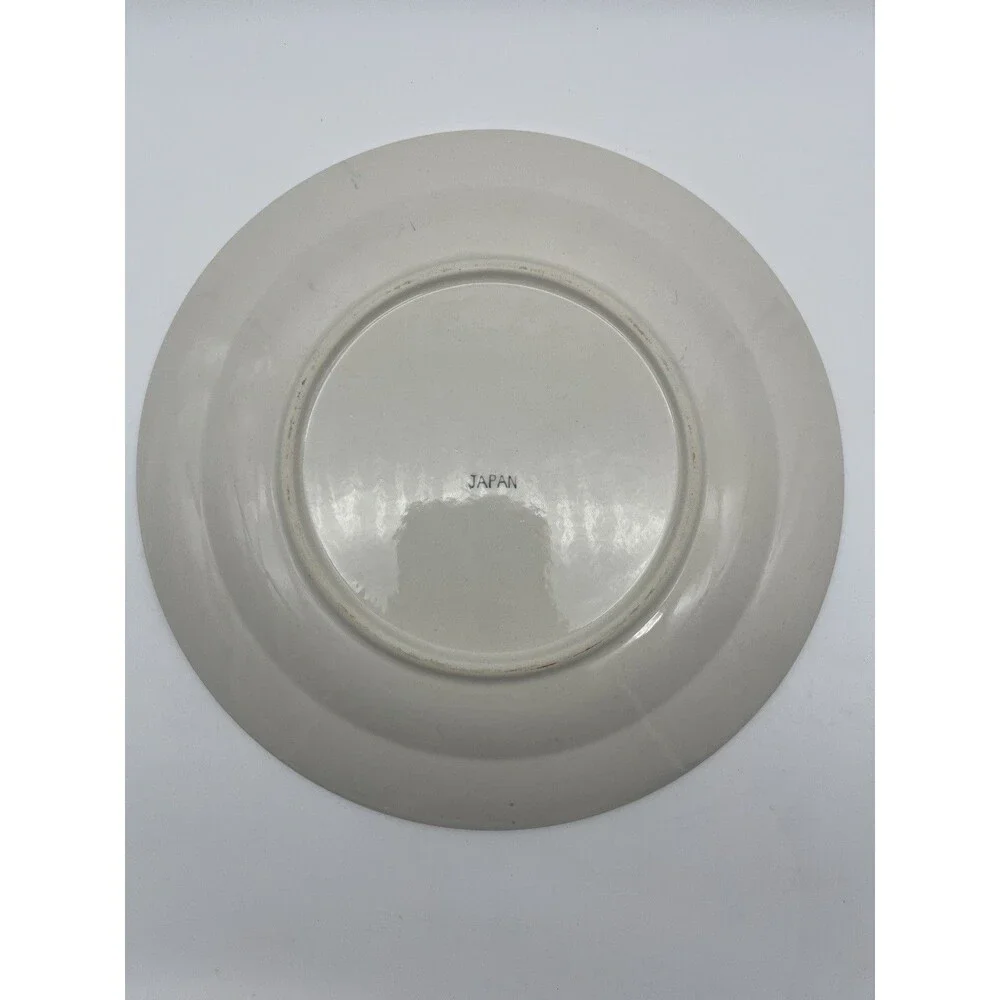 Priscilla Porcelain Plates, Floral Pattern, from Japan, Set of 2